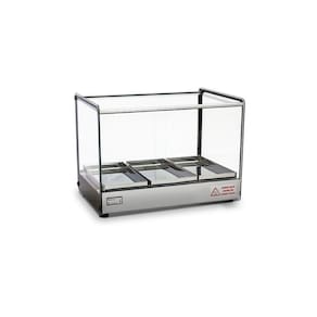 Estufa Vitrine Quadrada Salgados 3 Bandejas Evr Bc Titã