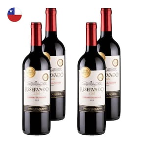Kit 4 Vinhos Santa Carolina Reservado Cabernet Sauvignon Tinto Chile 750ml