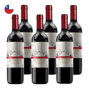 Kit 6 Vinhos Bodega Vieja Cabernet Sauvignon Tinto Chile 750ml