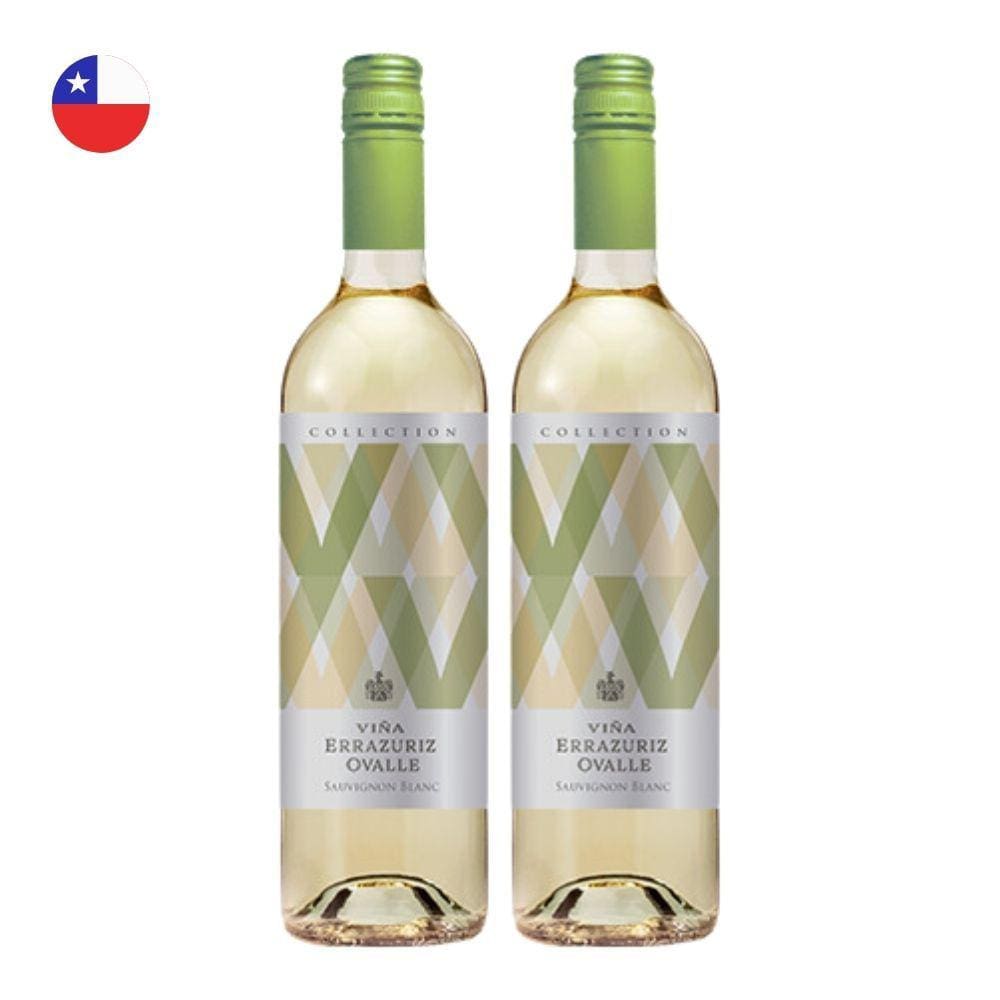 Kit 2 Vinhos Errazuriz Collection Sauvignon Blanc Branco Chile 750ml