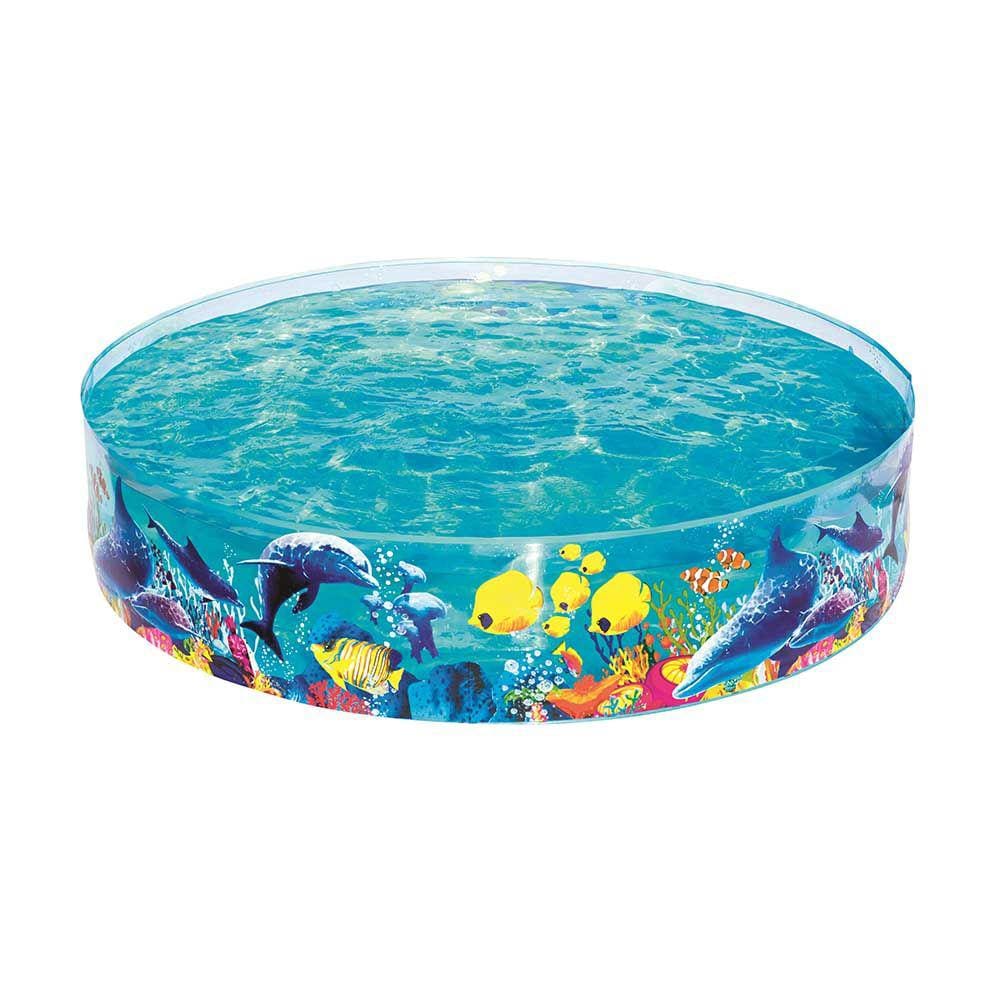 Piscina semi-rígida circular Bestway com capacidade para 946 litros e material de alta resistência Peixes