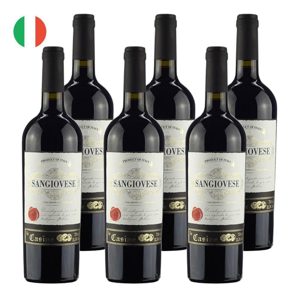 Kit 6 Vinhos Le Casine Sangiovese Tinto Itália 750ml
