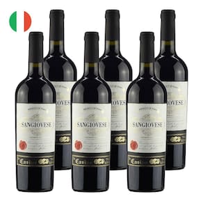 Kit 6 Vinhos Le Casine Sangiovese Tinto Itália 750ml
