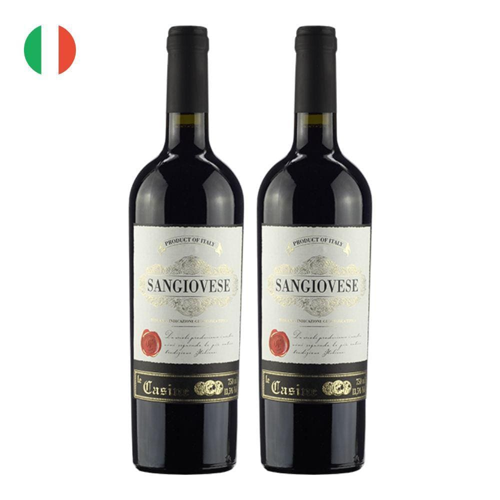 Kit 2 Vinhos Le Casine Sangiovese Tinto Itália 750ml