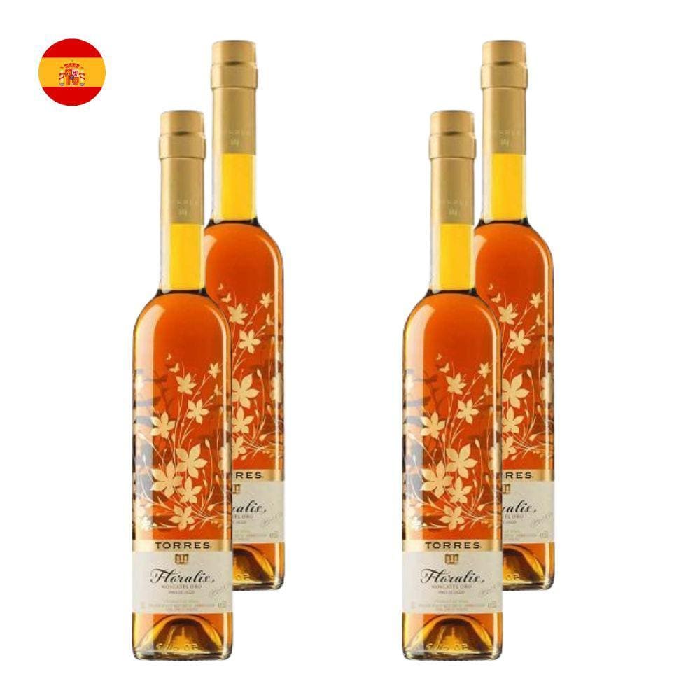Kit 4 Vinhos Torres Floralis Moscatel Oro Branco Espanha 500ml