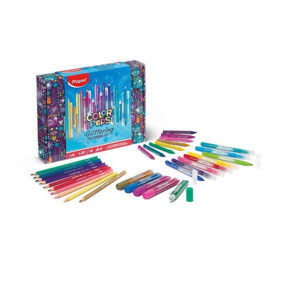 Super Kit De Pintura Color Peps Glittering Maped C/31