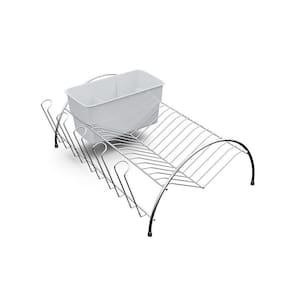 Escorredor De Louça Em Aço Com Porta Talheres - Stolf Branco
