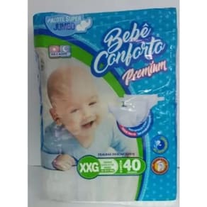 Fralda Inf Bebe Conforto Premium Jumbo Xxg C/40