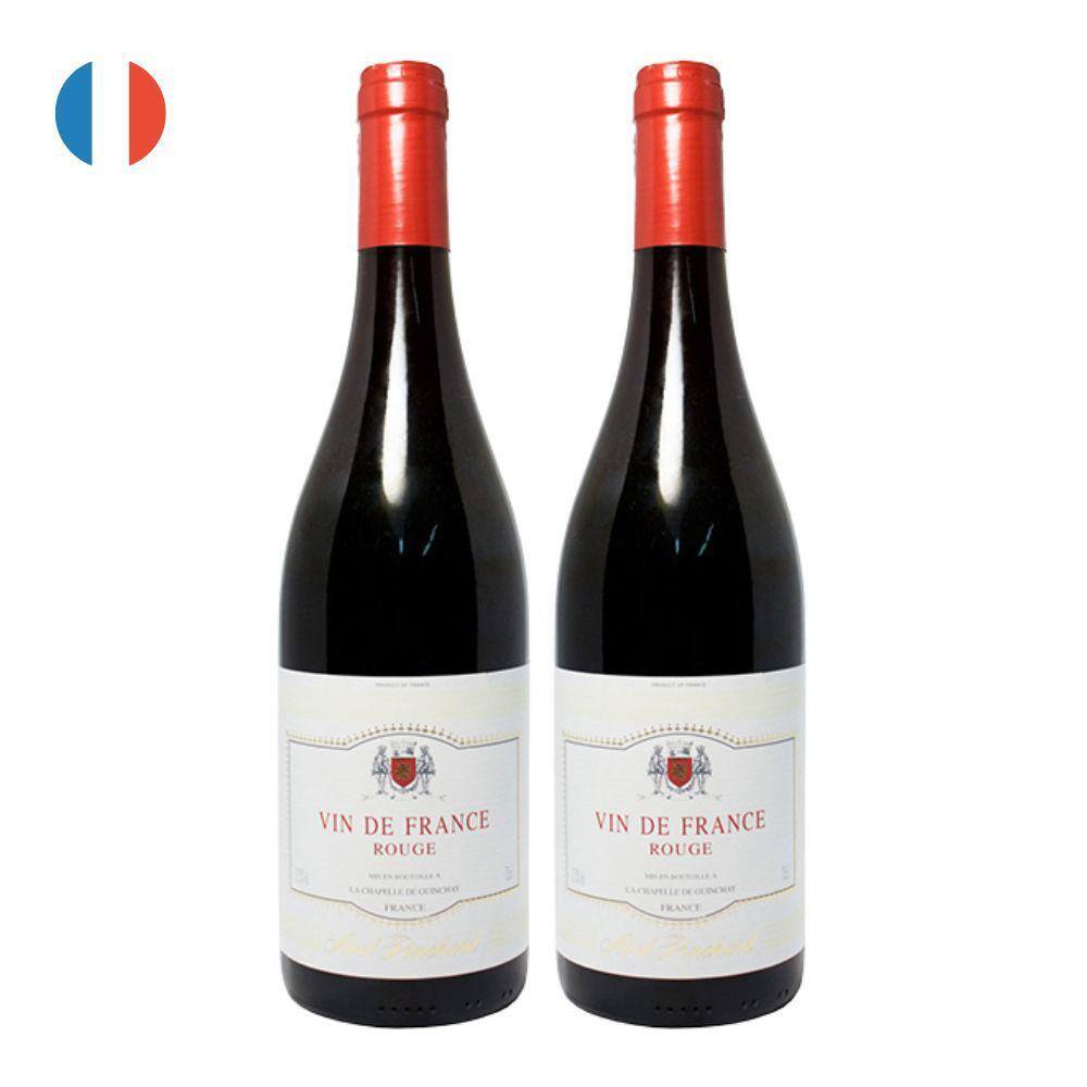 Kit 2 Vinhos Vin De France Rouge Tinto França 750ml