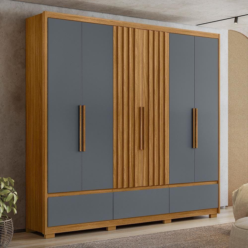 Guarda Roupa Casal 6 Portas 3 Gavetas Amazonas