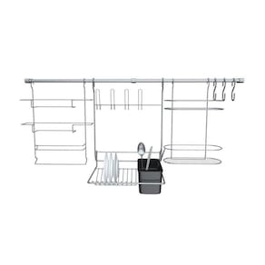 Kit Cozinha Suspensa 9 Peças Com Escorredor E Porta Condimentos - Stolf