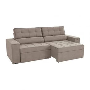 Sofá Metros Retrátil e Reclinável Kappesberg Lanus, Veludo Deluxe - S147