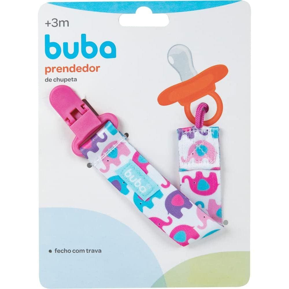 Prendedor de Chupetas Elefante Rosa Buba