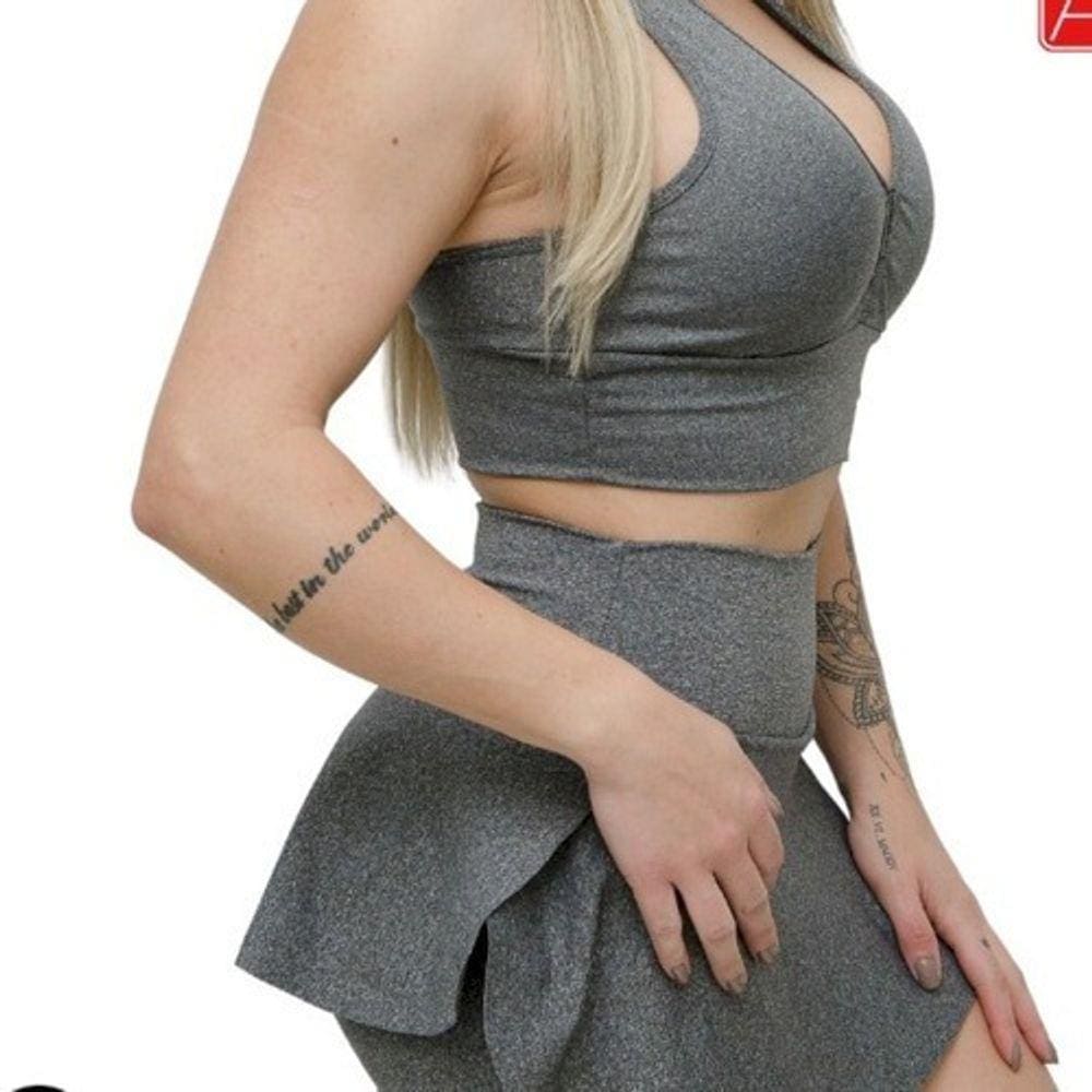 Shorts Saia Em Suplex Fitnes Feminina P Exercícios Dia A Dia