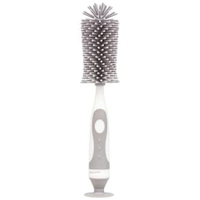 Escova Para Mamadeiras Silicone Cinza Buba