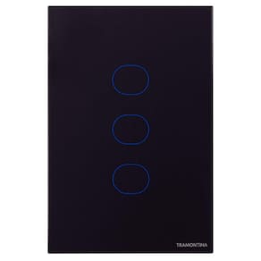 Interruptor Touch Wi-fi Smart Tramontina Preto Com 3 Canais