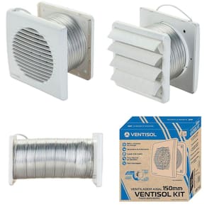 Kit Exaustor Banheiro Completo Bivolt 15Cm Duto Grade Inseto