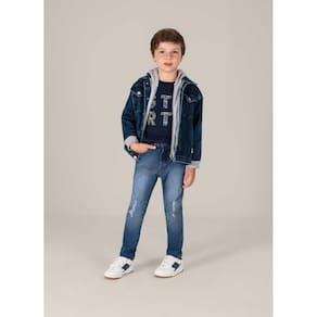 Jaqueta Jeans Com Moletom E Colete Mundi Ref: 54950 4/12