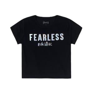 Blusa Infantil Manga Curta Cropped Fearless Young Class Ref:25568 12/18