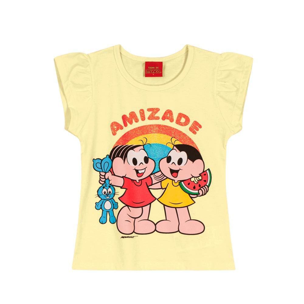 Blusa Infantil Manga Curta Turma Da Mônica Amizade Ref:25622 4/10