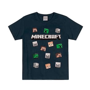 Camiseta Infantil Manga Curta Estampado Minecraft Ref:25481 6/14