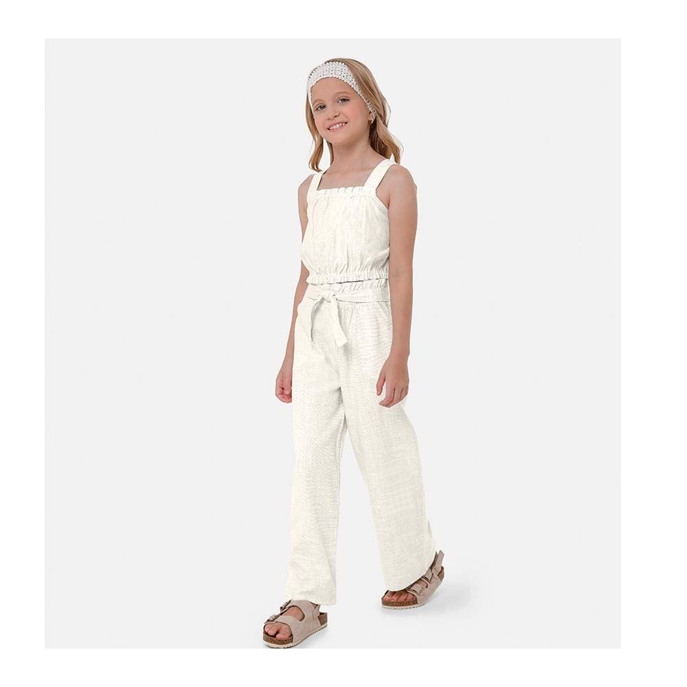 Conjunto Infantil Feminino Cropped E Calça Wide Leg Carinhoso Ref:1000108957 10/16