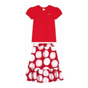 Conjunto Infantil Feminino Blusa Texturizada E Saia Midi Carinhoso Ref:1000108966 10/14