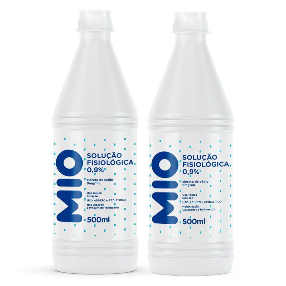 Kit 2 Soro Fisiológico 0,9% Mió com 500ml