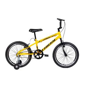 Bicicleta Aro 20 Infantil Bmx Cross Roda Lateral Tridal - Amarelo