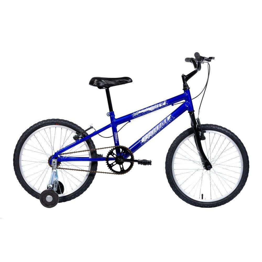Bicicleta Aro 20 Infantil MTB Boy Com Roda Lateral - Azul