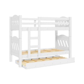 Beliche Perola Branco com Cama Auxiliar - Camas Fenix