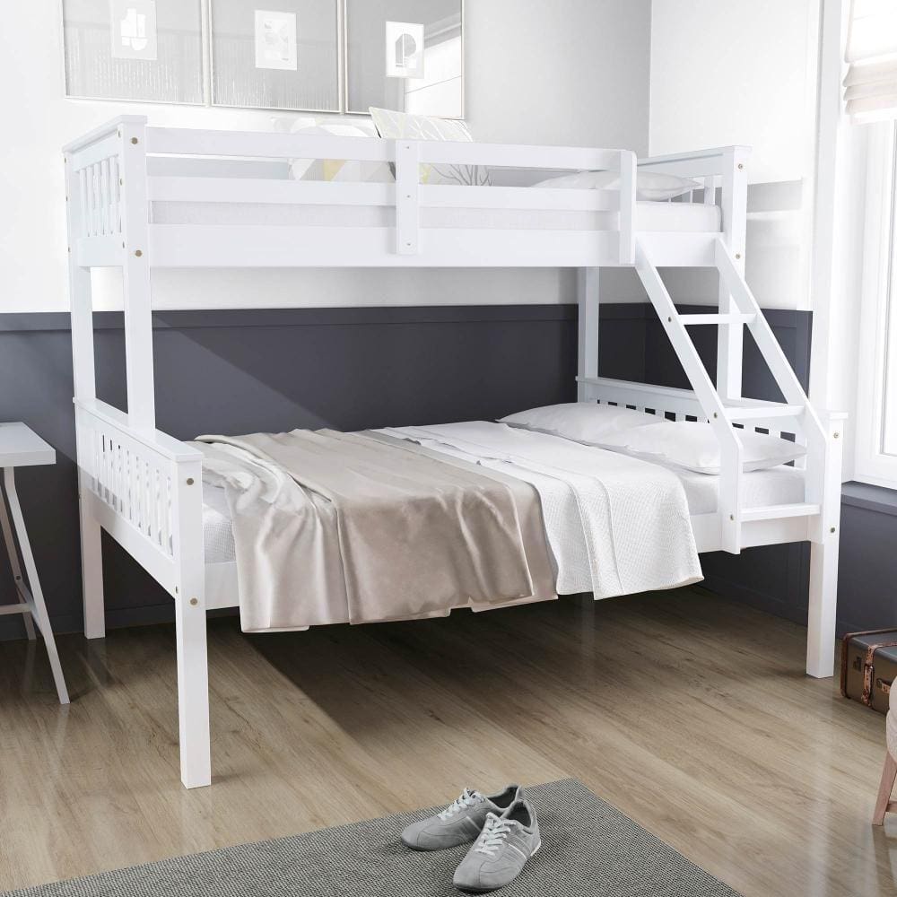 Beliche Com Cama Casal Madeira Maciça Branco Mobilistore