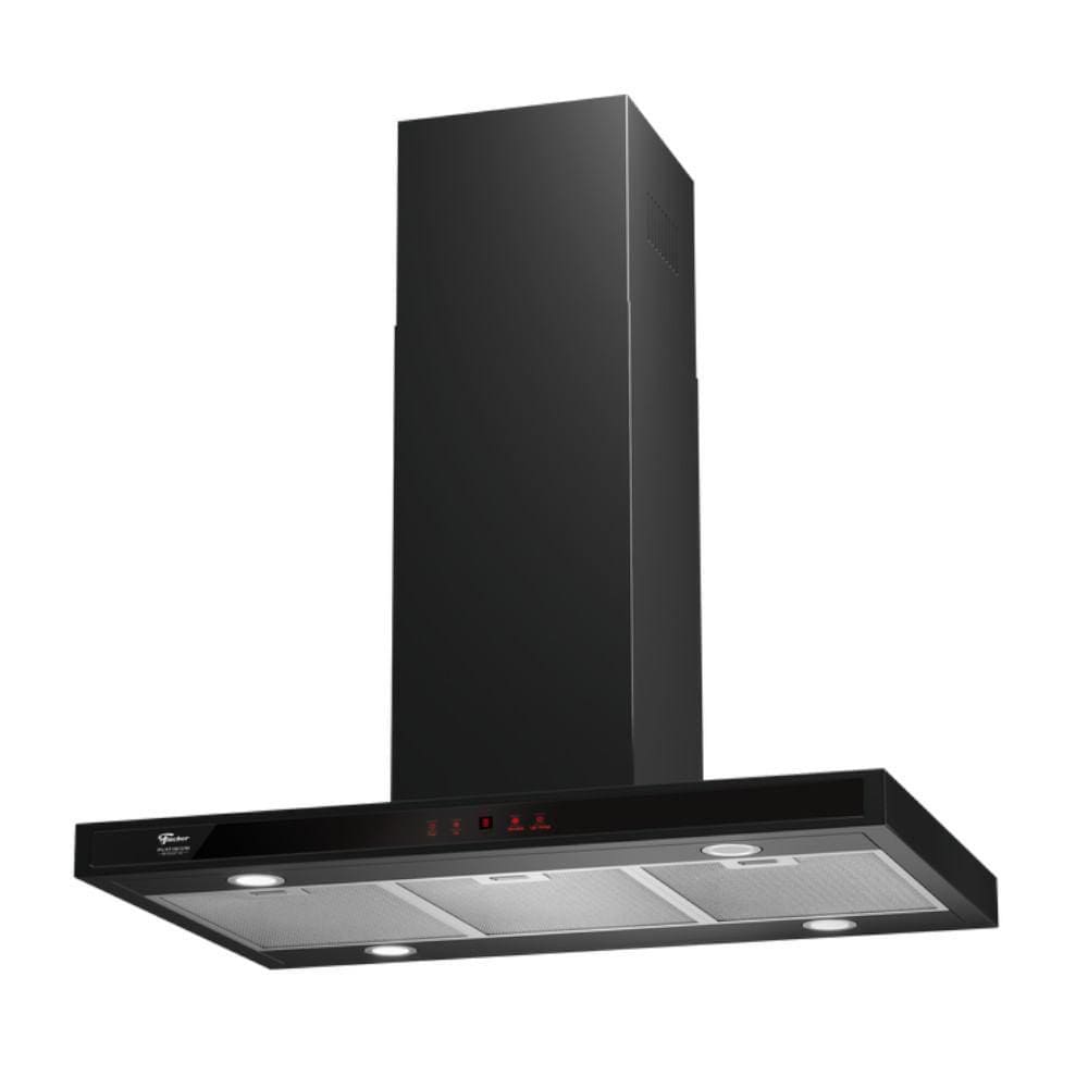Coifa De Ilha Fischer Platinium Ebony 90cm Preto