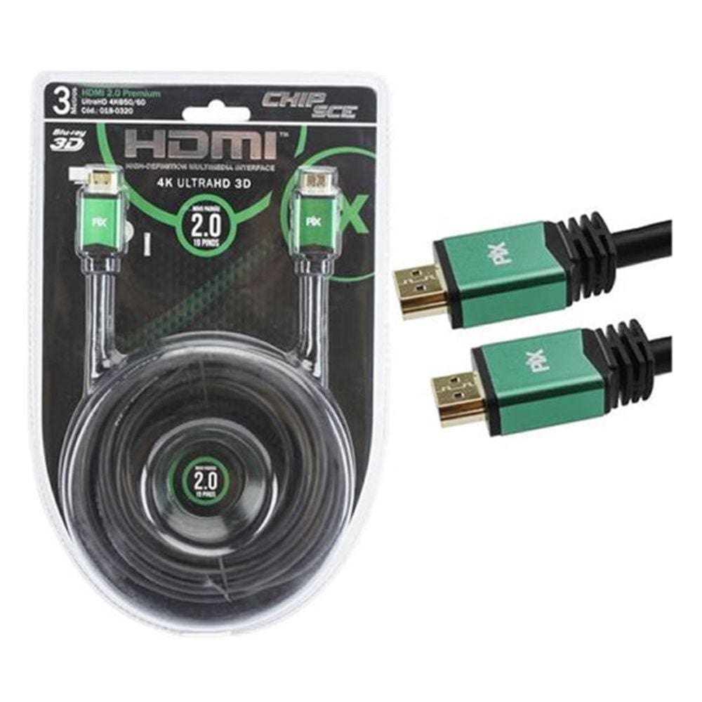 Cabo Hdmi Macho 2.0 Premium De Qualidade 3m