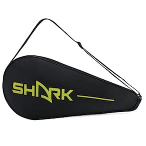 Capa Para Raquete De Beach Tennis Shark Preta e Amarela