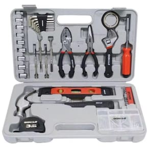 Kit Ferramenta Com 100 Peças Com Alicates De Ferramentas