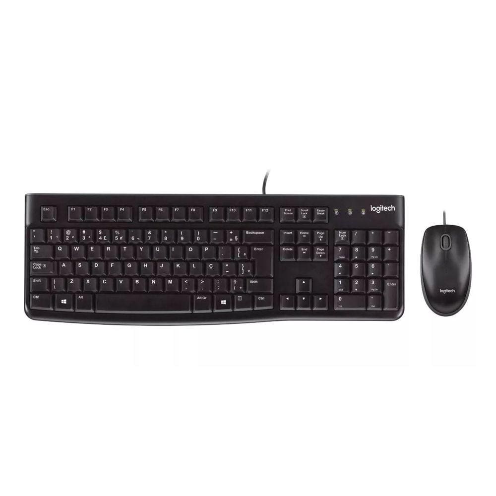 Logitech Mk120 Port Br Ç Kit Teclado Mouse Com Fio