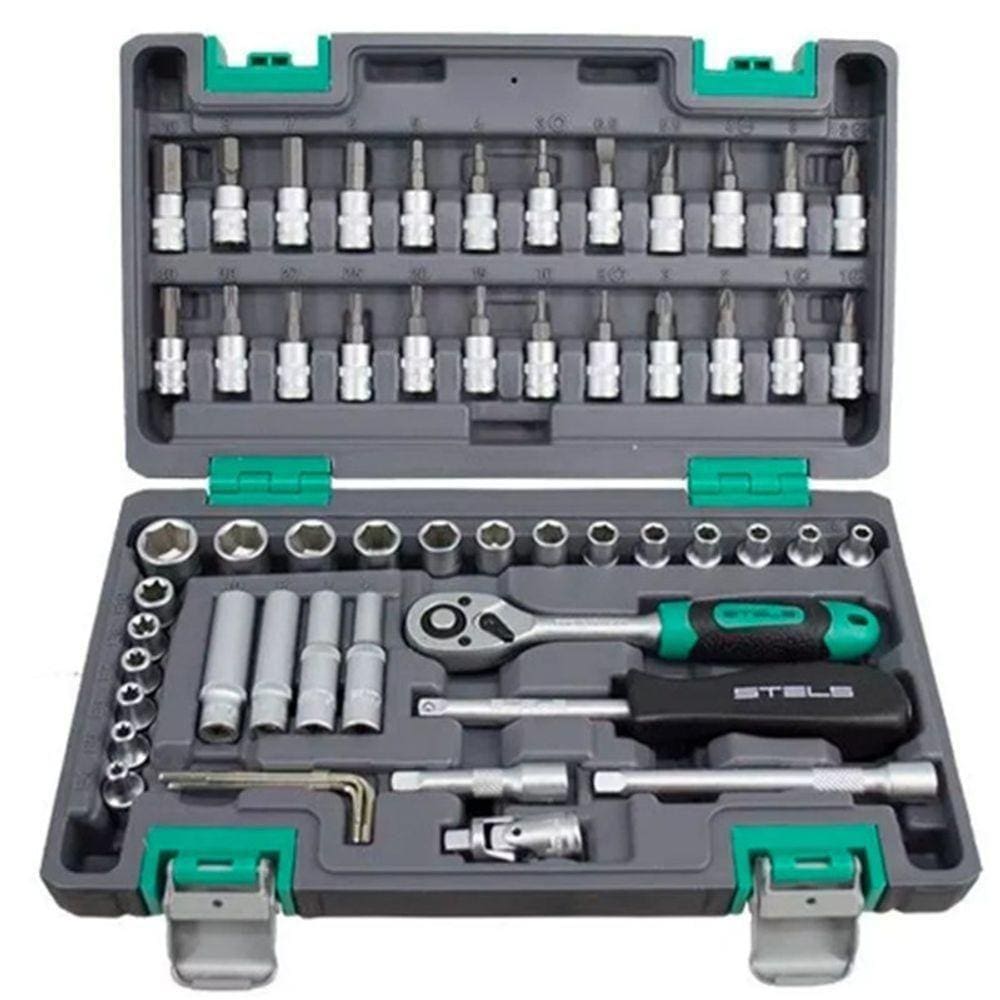 Kit Ferramenta Jogo Soquete 57 Peças 1/4
