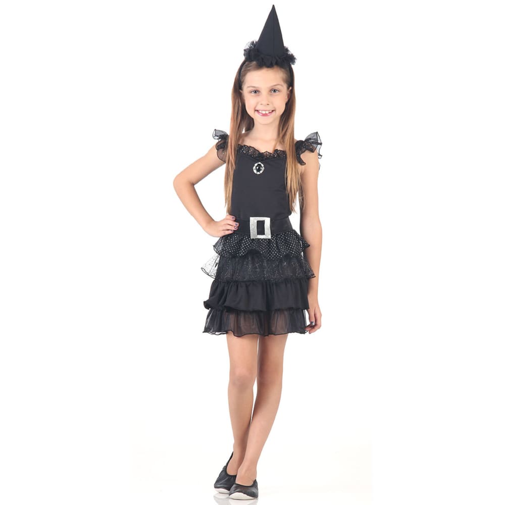 Vestido Fantasia Bruxa Halloween Com Chapéu - GRIFFE BKT