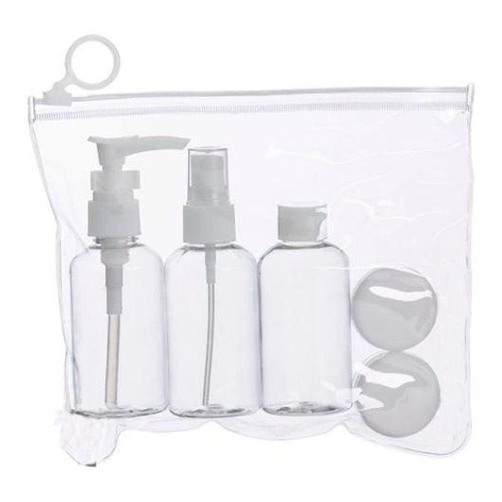 Kit Viagem Porta Cosmético 6 Peças Porta Shampoo Creme