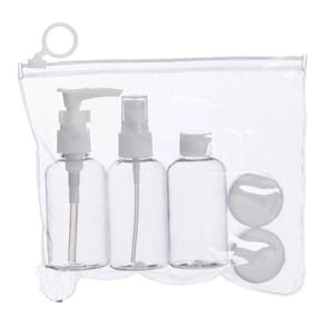 Kit Viagem Porta Cosmético 6 Peças Porta Shampoo Creme