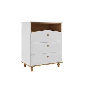Cômoda Retro Bebê Permobili Mimo Casinha 03 gavetas MDF