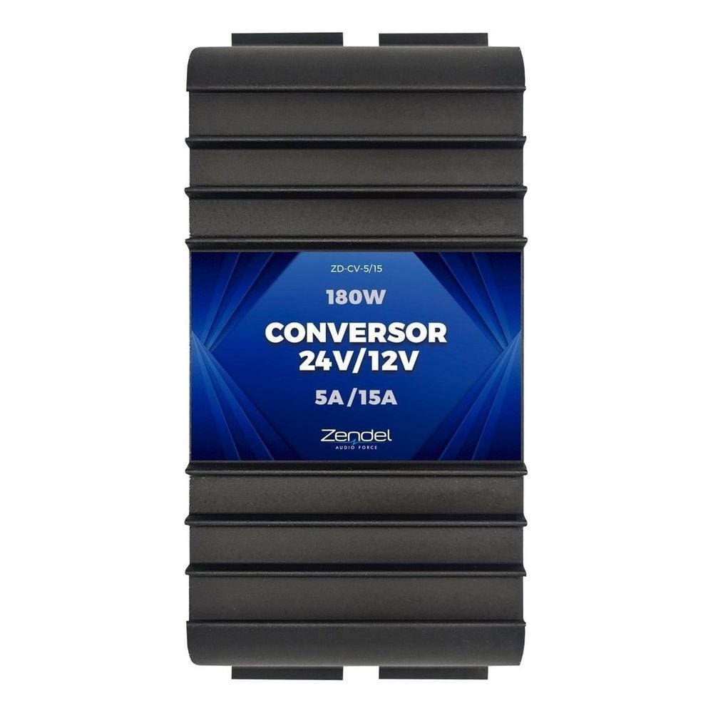Conversor de Voltagem Zendel 24v para 12v 5a 15a Automotivo