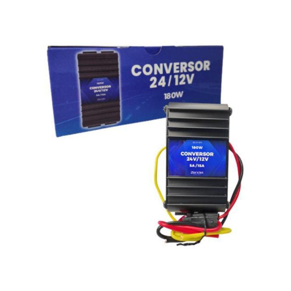 Conversor De Voltagem Zendel 24V Para 12V 5A 15A Automotivo