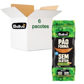 Pão De Forma Belive Multigrãos Sem Glúten 400G  6 Pacotes