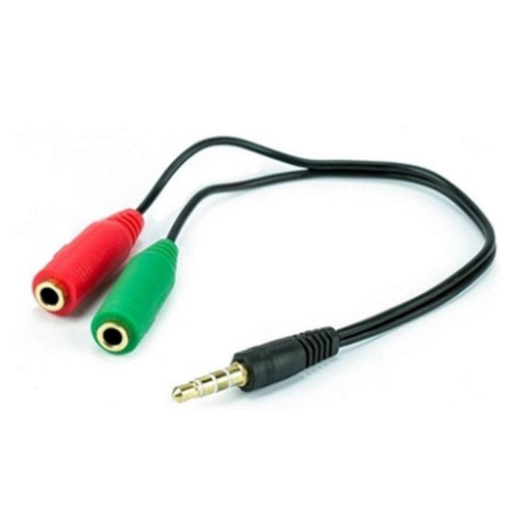 Cabo P2 Macho Entrada E Saída 2 Rca-Fêmea 15Cm