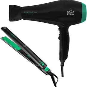 Kit Gama Babosa Ceramic Ion - Secador 2100W 220V + Prancha Elegance 220°C Biv