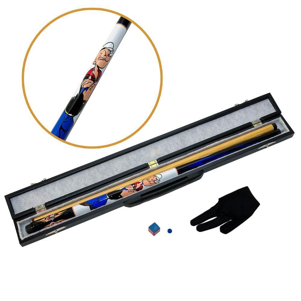 Kit Taco de Sinuca Desmontável Popeye + Maleta Alça Retrátil