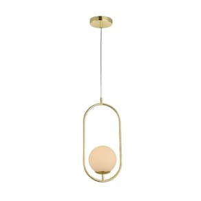 Lustre Pendente Avant Perola Arco 1xG45 Ouro Brilho