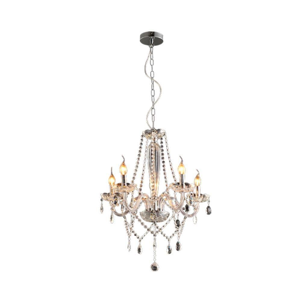Lustre Pendente Avant Baronesa 5xE14 Vidro Transparente